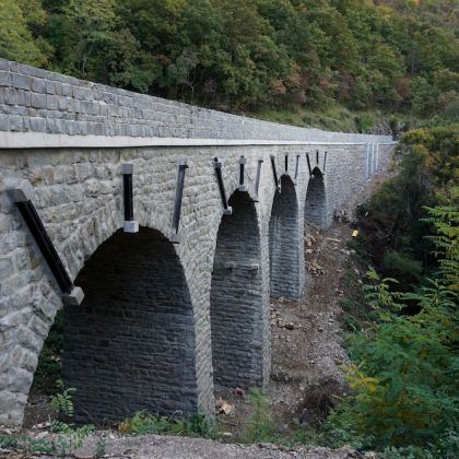 Viadukt pod Nasircem po obnovi.